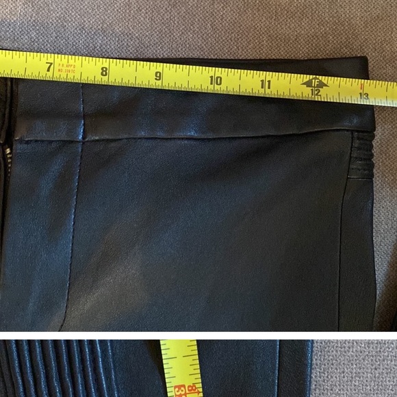 Yigal Azrouel Leather Pants - Black Size 0 13”W x 36”L - Mint - Picture 6 of 10